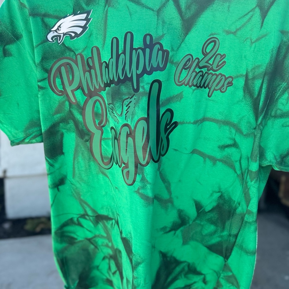 Gildan Green Tie-Dye Philadelphia Eagles Tee